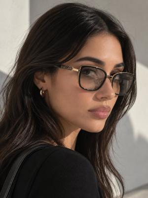 Bvlgari Gold Detaylı Siyah Kadın Optik Gözlük Çerçevesi G4969-DB Siyah