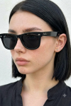 Rayban Wayfarer 2140  Eğimli Model  Siyah İthal Unisex Gözlük G4050-VLL