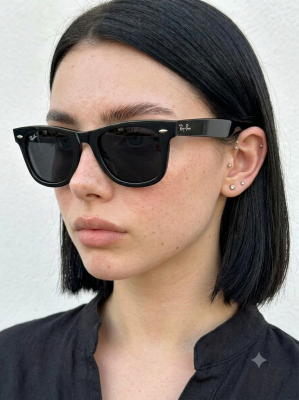 Rayban Wayfarer 2140  Eğimli Model  Siyah İthal Unisex Gözlük G4050-VLL
